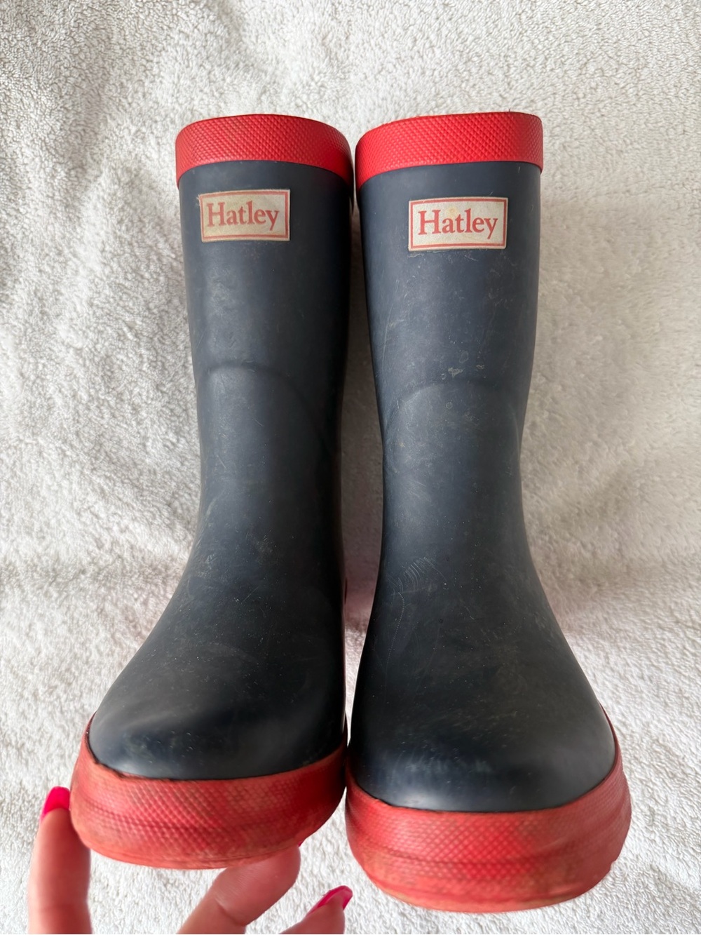 Hatley Navy and Red Children's Rain Boots size 1